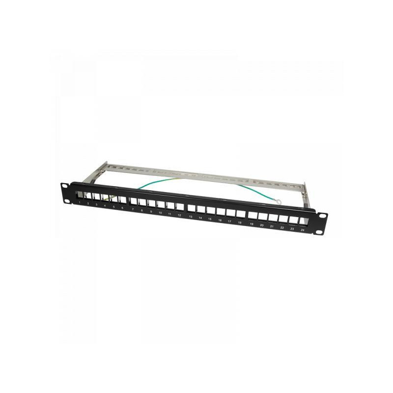 Panneau de brassage Logilink Keystone / 24 ports blindé NK4042 (Noir)