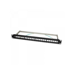 Panneau de brassage Logilink Keystone / 24 ports blindé NK4042 (Noir)