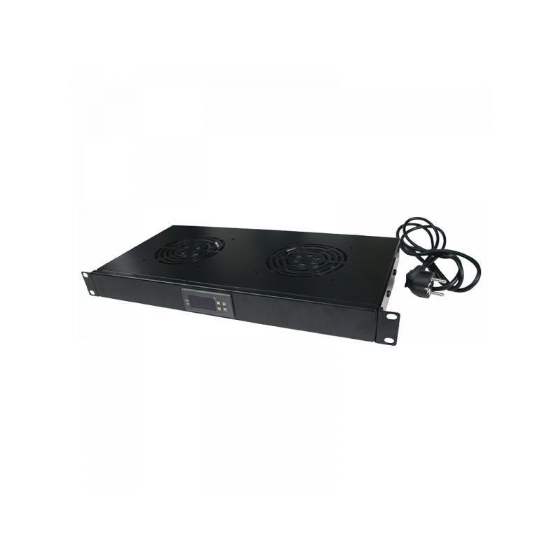 Panneau de ventilation Logilink 19 avec 2 ventilateurs FAU02FB (Noir)