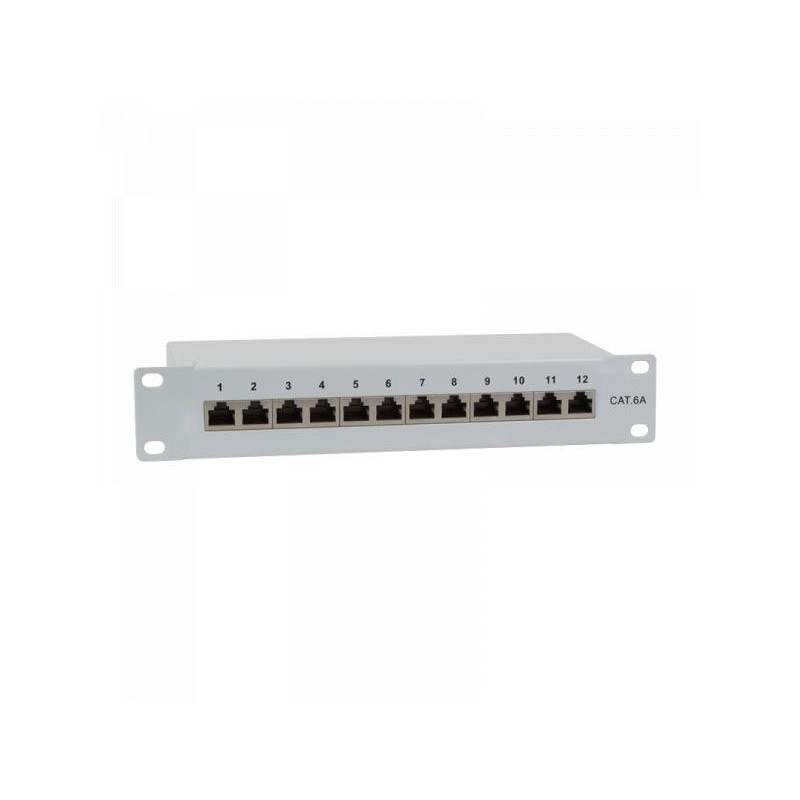 Panneau de brassage Logilink 10 Cat.6A STP 12 ports NP0052 (Gris) Panneau de brassage Logilink 10 Cat.6A STP 12 ports NP0052 (Gris)