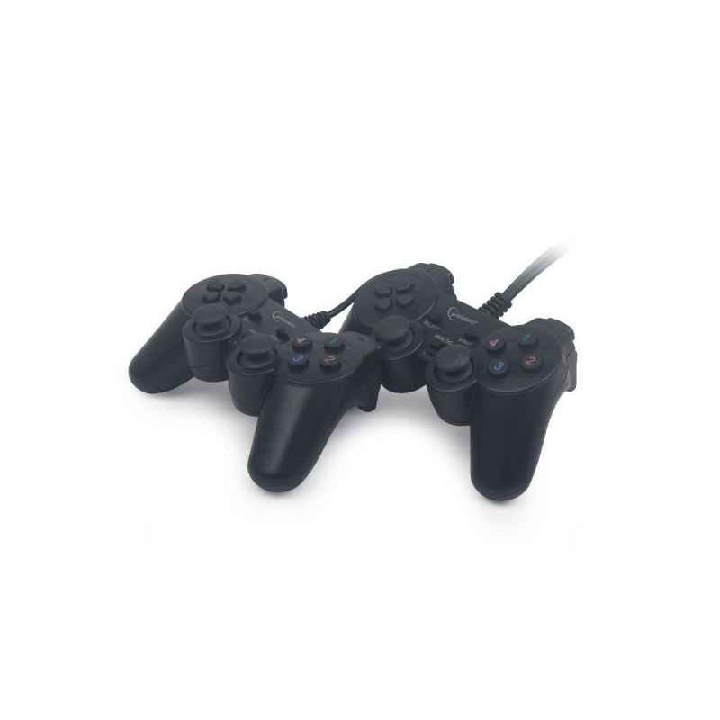 Gembird Double manette de jeu USB double vibration. Noir - JPD-UDV2-01 Gembird Double manette de jeu USB double vibration. Noir - JPD-UDV2-01