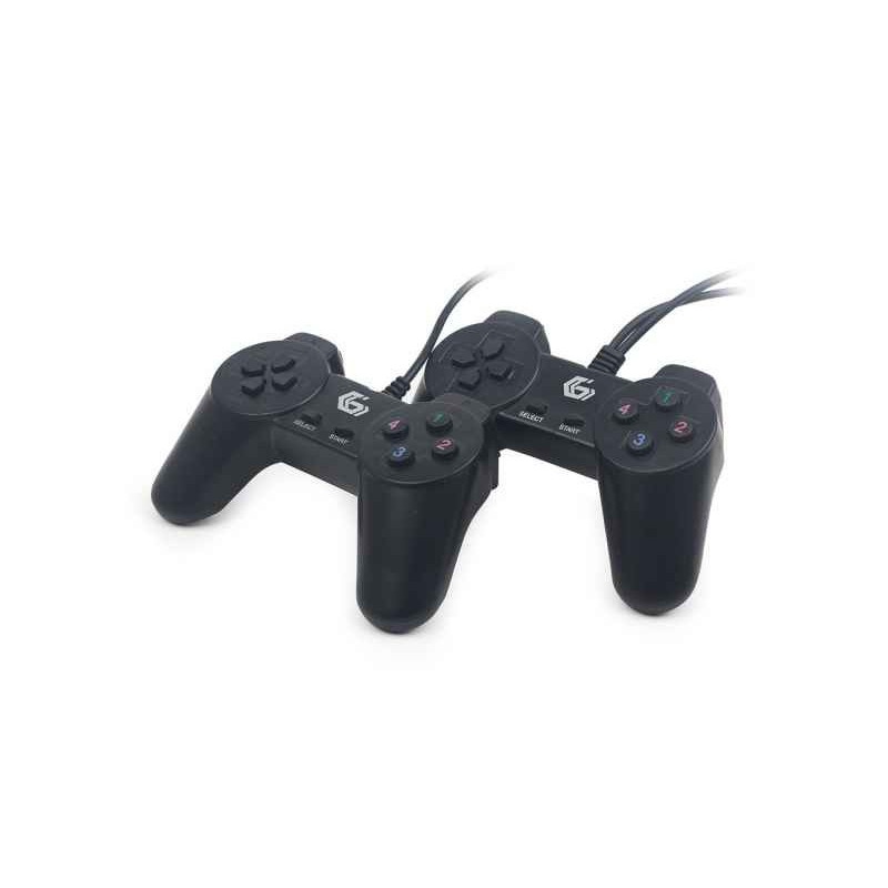 Manette de jeu PC Gembird JPD-UB2-01 (Noir) Manette de jeu PC Gembird JPD-UB2-01 (Noir)