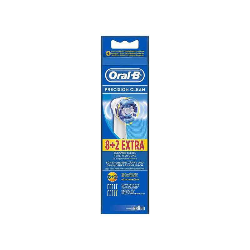Oral-B Pack de 8+ 2 brossettes de rechange Precision Clean