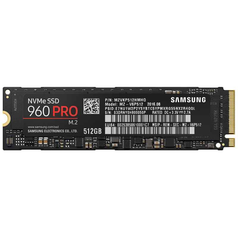 Samsung 960 PRO NVMe M.2 SSD MZ-V6P512BW Samsung 960 PRO NVMe M.2 SSD MZ-V6P512BW
