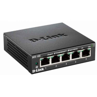 D-Link Noir  Switch - Copper Wire 0.1 Gbps - External DES-105/E