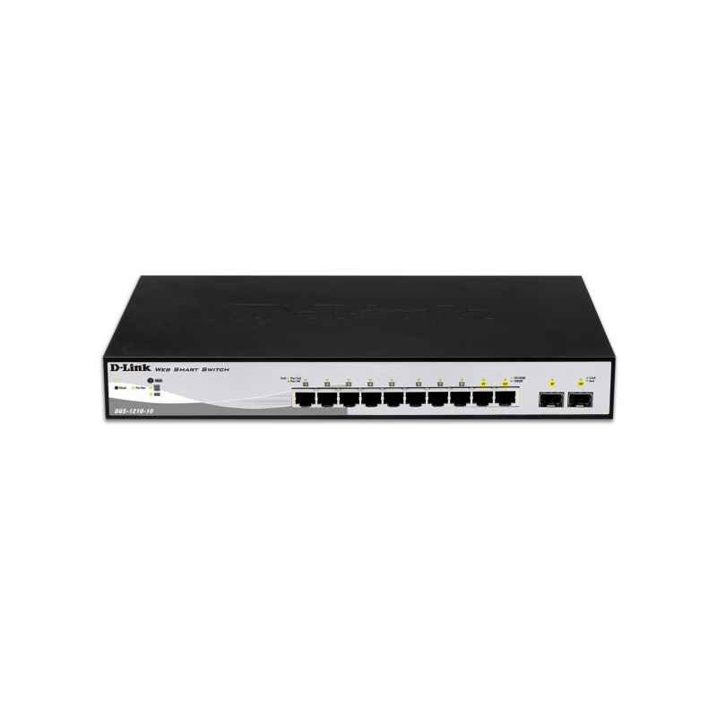 D-Link géré L2 Gigabit Ethernet (10/100/1000) 1U Noir - Gris commutateur réseau DGS-1210-10 D-Link géré L2 Gigabit Ethernet (10/100/1000) 1U Noir - Gris commutateur réseau DGS-1210-10