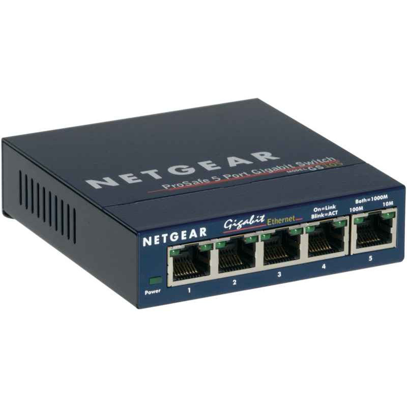 Netgear Switch non manageable Gigabit Ethernet 5 ports GS105GE Netgear Switch non manageable Gigabit Ethernet 5 ports GS105GE