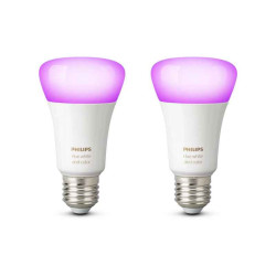 Philips Hue Pack de 2 ampoules ambiance E27 blanc et coloré