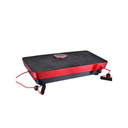 Plateau vibrant Fitness Body Magnetic Therapy + musique 73cm (Noir-Rouge)
