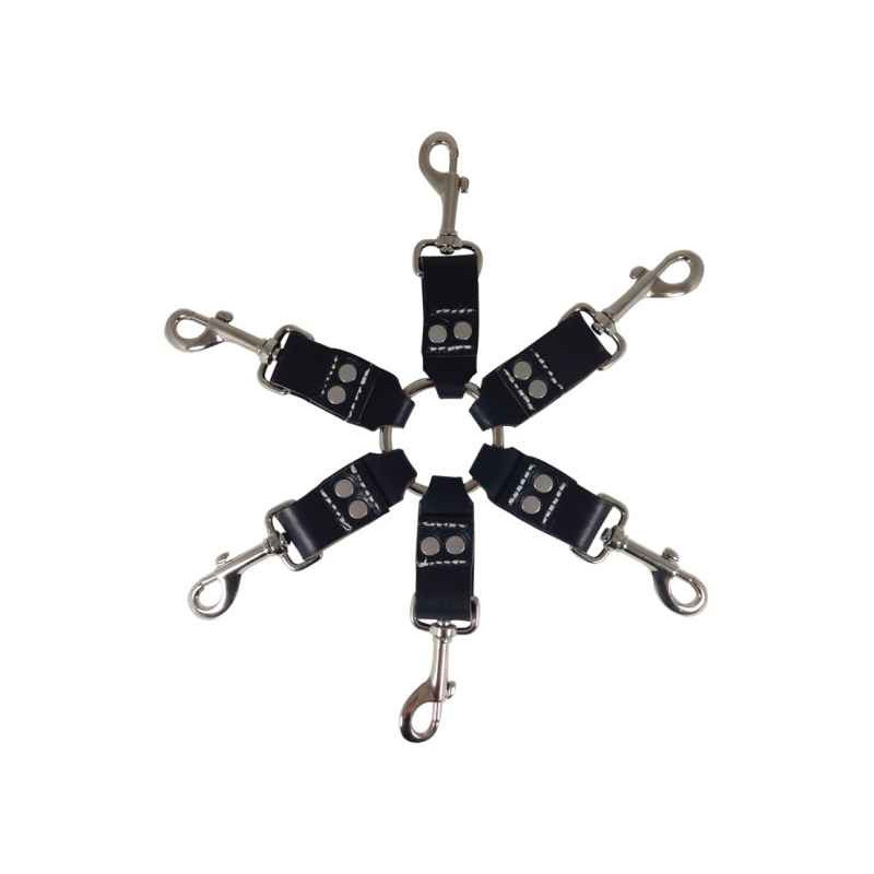 EDGE LEATHER 6-POINT HOG TIE.
