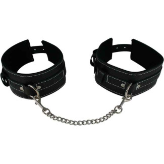 EDGE LEATHER ARM/THIGH CUFFS. LEDER ARM/BEIN FESSELN. SCHWARZ