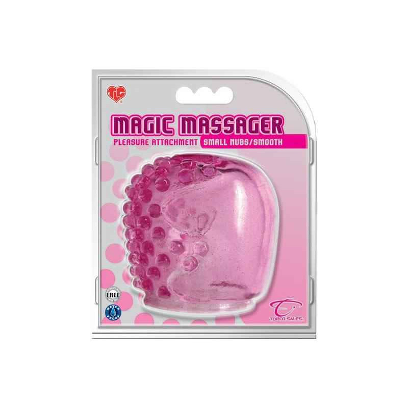 MAGIC MASSAGER PLEASURE ATTACHMENTS. SMALL NUBS/SMOOTH. PINK