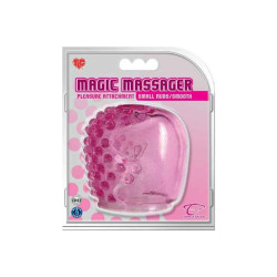 MAGIC MASSAGER PLEASURE ATTACHMENTS. SMALL NUBS/SMOOTH. PINK