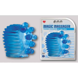 MAGIC MASSAGER PLEASURE ATTACHMENTS. BIG NUBS/RIDGE. BLAU