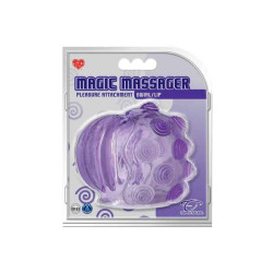 MAGIC MASSAGER PLEASURE ATTACHMENTS. SWIRL/LIP. LILA