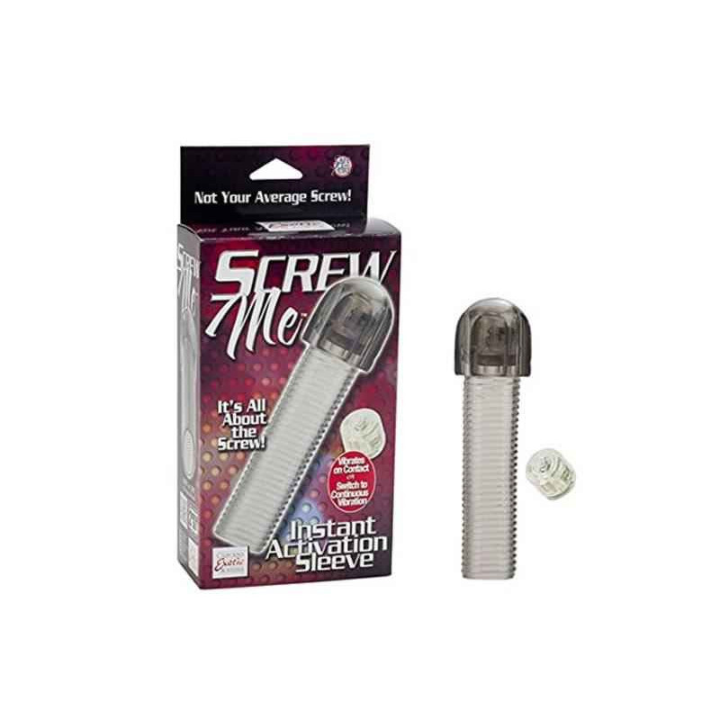 SCREW ME INSTANT ACTIVATION SLEEVE. VIBRO. SMOKE. 17. 3CM X4. 5CM SCREW ME INSTANT ACTIVATION SLEEVE. VIBRO. SMOKE. 17. 3CM X4. 5CM