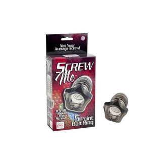 SCREW ME 5 POINT BOLT RING. ENHANCER RING. SMOKE. 5CM X 7CM