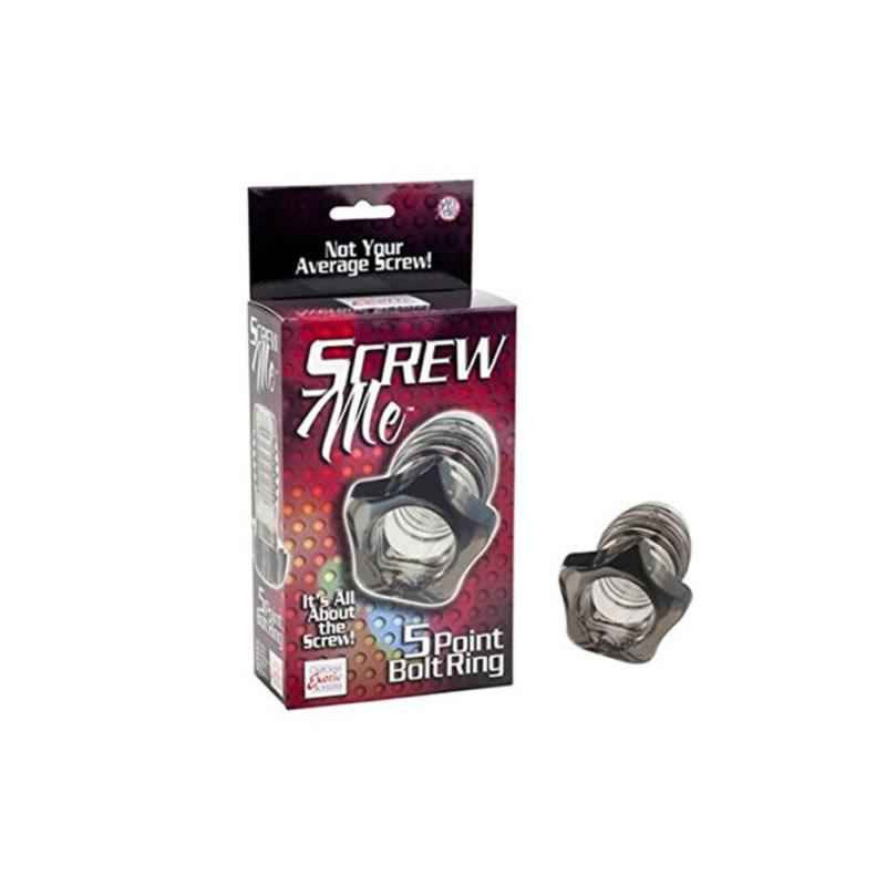 SCREW ME 5 POINT BOLT RING. ENHANCER RING. SMOKE. 5CM X 7CM SCREW ME 5 POINT BOLT RING. ENHANCER RING. SMOKE. 5CM X 7CM