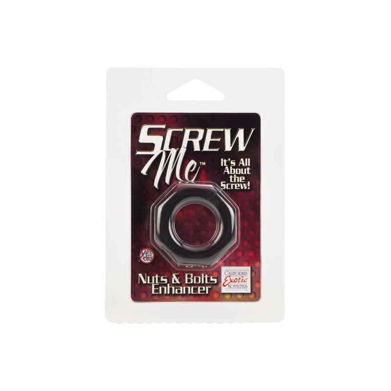 SCREW ME NUTS & BOLTS ENHANCERSINGLE COCK RING. SMOKE. 3. 8CM SCREW ME NUTS & BOLTS ENHANCERSINGLE COCK RING. SMOKE. 3. 8CM