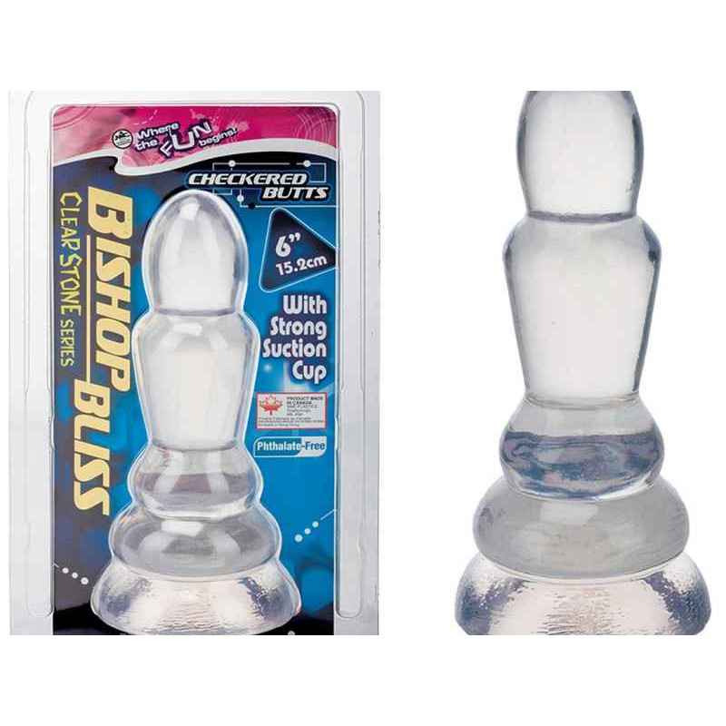 CLEAR STONE BISHOP BLISS PLUG. MIT SAUGFUSS. CLEAR. 15. 2CM CLEAR STONE BISHOP BLISS PLUG. MIT SAUGFUSS. CLEAR. 15. 2CM