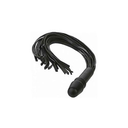 WHIP IT. VAC-U-LOCK. LEDER PEITSCHE MIT PLUG. SCHWARZ. 37. 5CM