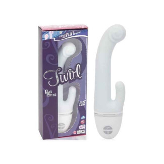 TWIRL TWIN BULLET VIBE. SILIKON. 10 FUNKTIONEN. HELLBLAU. 14CM