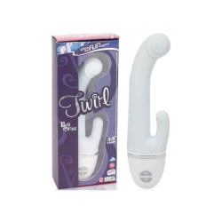 TWIRL TWIN BULLET VIBE. SILIKON. 10 FUNKTIONEN. HELLBLAU. 14CM