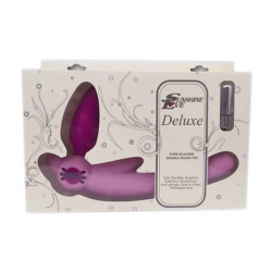 SUN. D. ELGRANDE STRAPLESS DBLE. DILDO. VIBRO. SILICONE. ROSE. 19CM