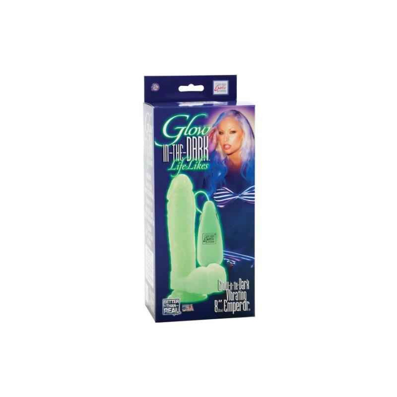 GLOW-IN-THE-DARK EMPEROR 8ZOLL COCK. VIBRO. MIT SAUGFUSS. 20CM GLOW-IN-THE-DARK EMPEROR 8ZOLL COCK. VIBRO. MIT SAUGFUSS. 20CM