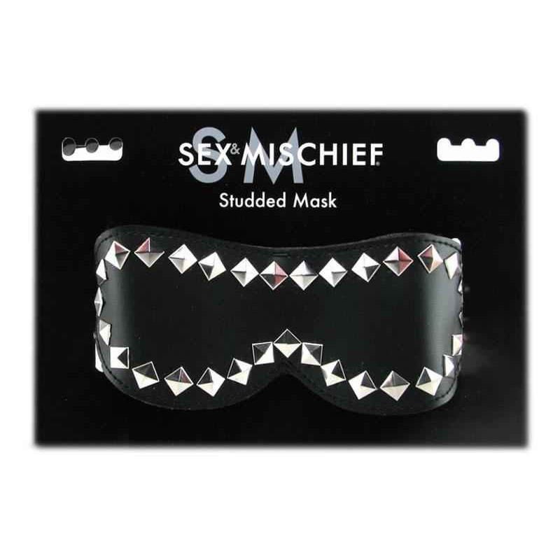 SEX & MISCHIEF STUDDED MASK. AUGENMASKE MIT NIETEN. SCHWARZ SEX & MISCHIEF STUDDED MASK. AUGENMASKE MIT NIETEN. SCHWARZ