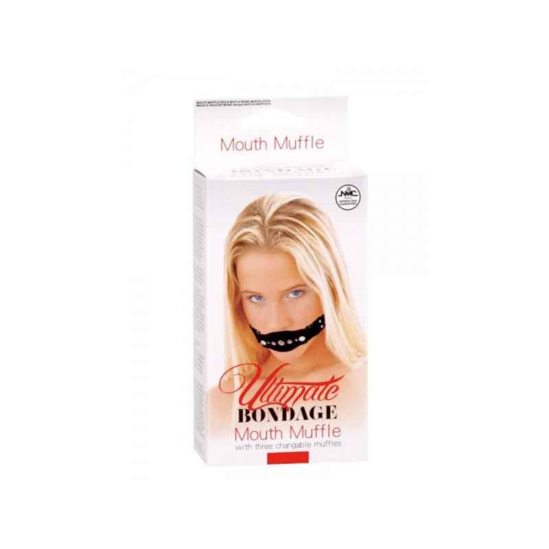 ULTIMATE BONDAGE MOUTH MUFFLEMUNDKNEBEL. VERSTEL. . SCHWARZ