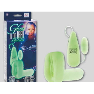 GLOW-IN-THE-DARK LIFE-LIKES. FRONT DOOR VAGINA. VIBRO BULLET