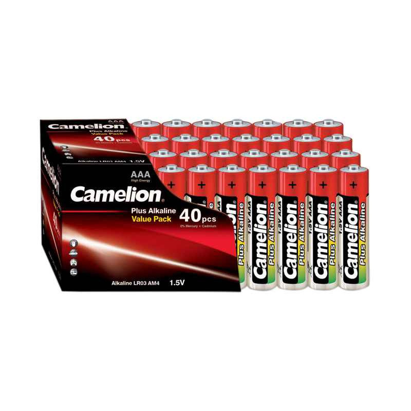 Camelion Pack de 40 piles Alcaline LR03 Micro AAA