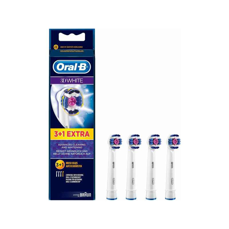 Oral-B Pack de 4 Brossettes 3D White EB18