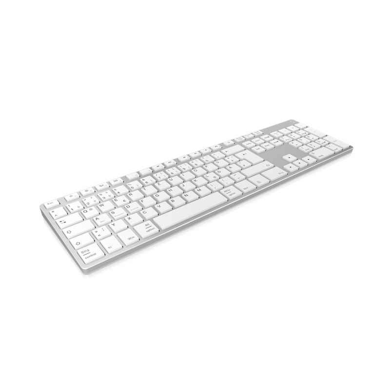 KeySonic KSK-8022BT Bluetooth QWERTZ Allemand Argent 60395