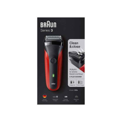 BRAUN Rasoir Serie3 300S rouge