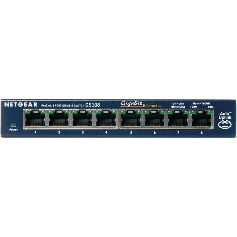 NETGEAR Switch Gigabit Ethernet non manageable 8 ports GS108GE NETGEAR Switch Gigabit Ethernet non manageable 8 ports GS108GE