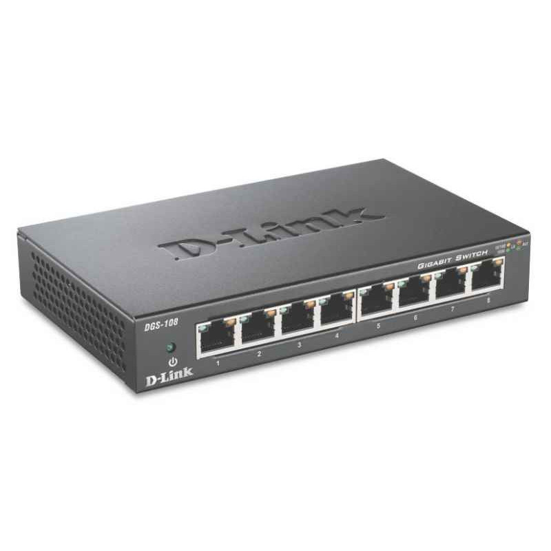 D-Link Switch 8-port 10/100/1000 DGS-108/E D-Link Switch 8-port 10/100/1000 DGS-108/E