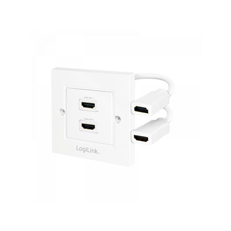 Plaque murale HDMI LogiLink avec 1x HDMI femelle (AH0015) Plaque murale HDMI LogiLink avec 1x HDMI femelle (AH0015)