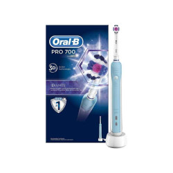 Oral-B Brosse à dents électrique Pro 700 3D WHITE -bleu/blanc