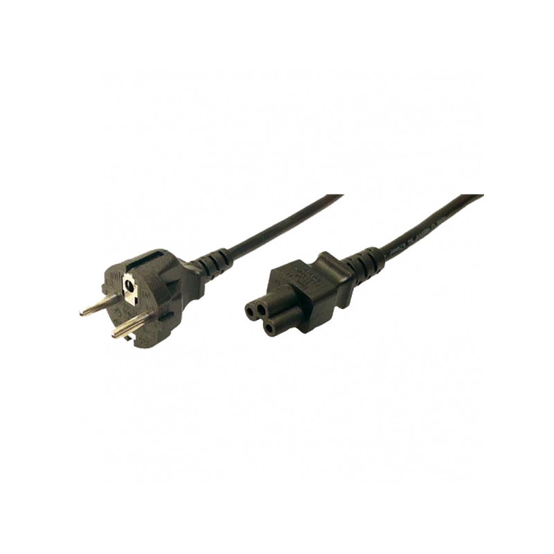 Logilink Power cord safety plug male to IEC C5 female 1.80m Black CP093
