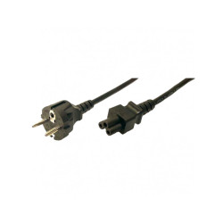 Logilink Power cord safety plug male to IEC C5 female 1.80m Black CP093