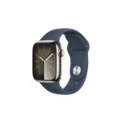 Apple Watch S9 Steel 41mm GPS+Cellular Silver Sportband Blue M/L MRJ33QF/A