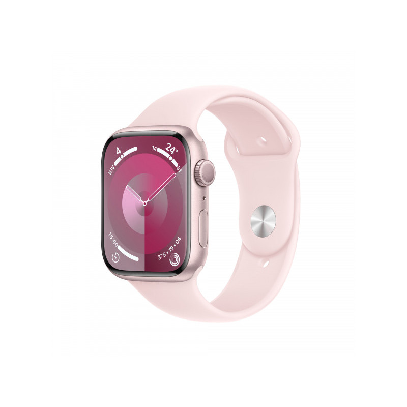 Apple Watch Series 9 Alu. 45mm GPS Sport Band Light Pink S/M MR9G3QF/A