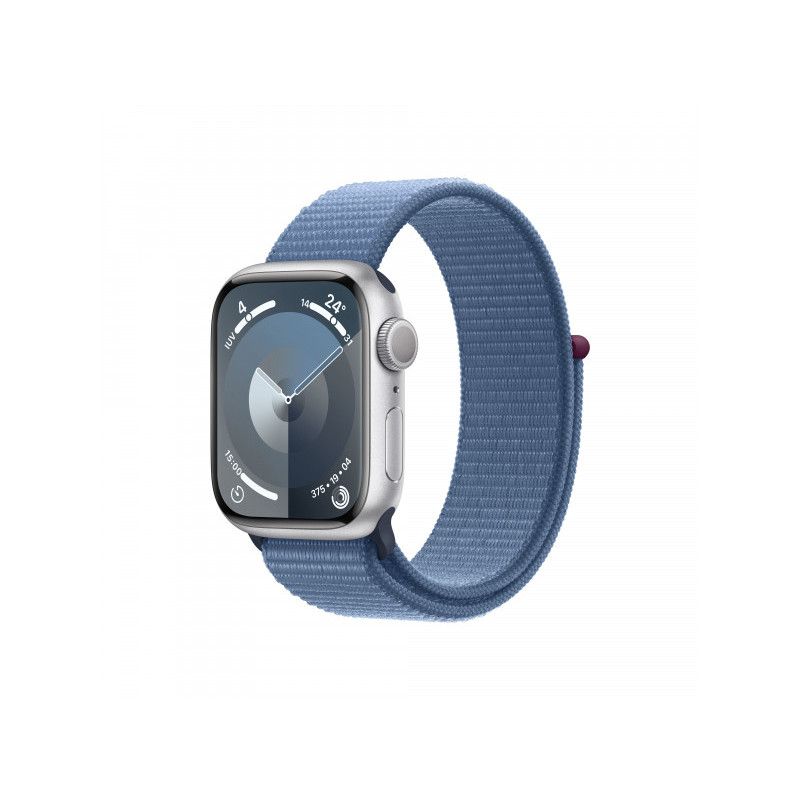 Apple Watch S9 Alu. 41mm GPS Silver Sport Loop Winter Blue MR923QF/A
