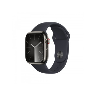 Apple Watch S9 Steel GPS+Cell. 41mm Graphite Sport Midnight M/L MRJ93QF/A
