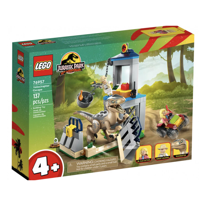 LEGO Jurassic World - L\'évasion du vélociraptor (76957)
