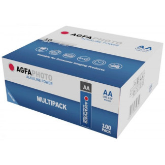 AGFAPHOTO Pack de 100 piles Mignon AA Alkaline Power (Multipack)
