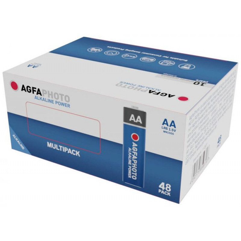 AGFAPHOTO Multipack de 48 piles Power Alkaline Mignon AA