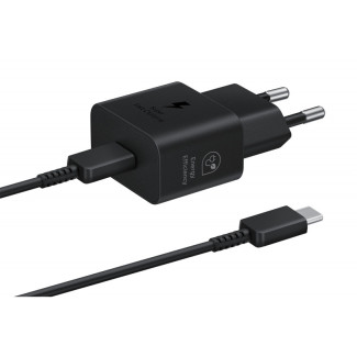 Samsung Schnellladeadapter USB-C mit Datenkabel 25W Black  EP-T2510XBEGEU
